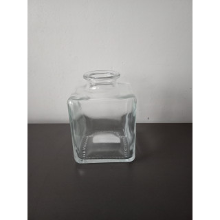 Vierkante glazen vaas / potje transparant decoratief
