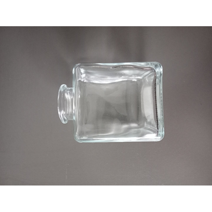 Vierkante glazen vaas / potje transparant decoratief