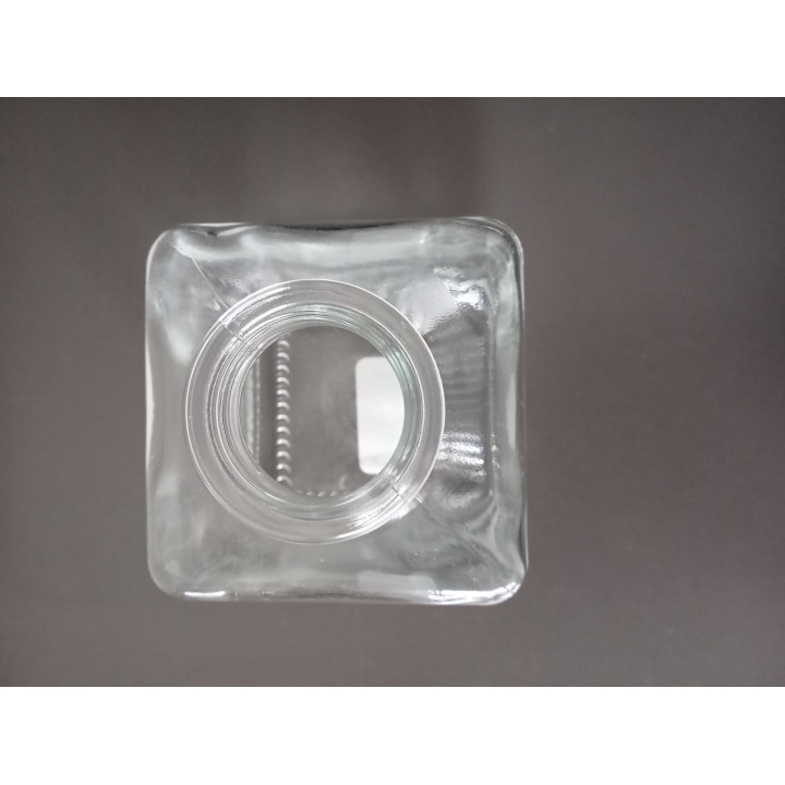 Vierkante glazen vaas / potje transparant decoratief