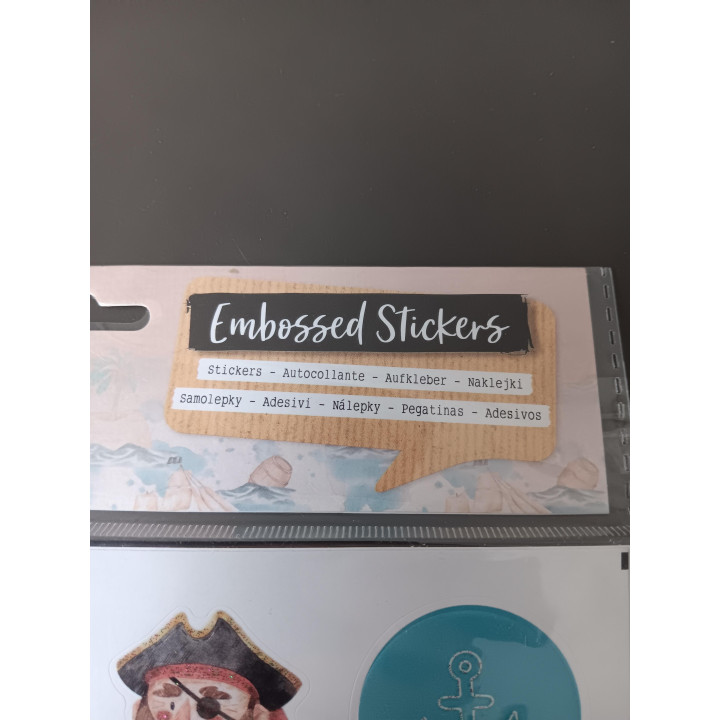 Embossed piratenstickers 2 stickervellen
