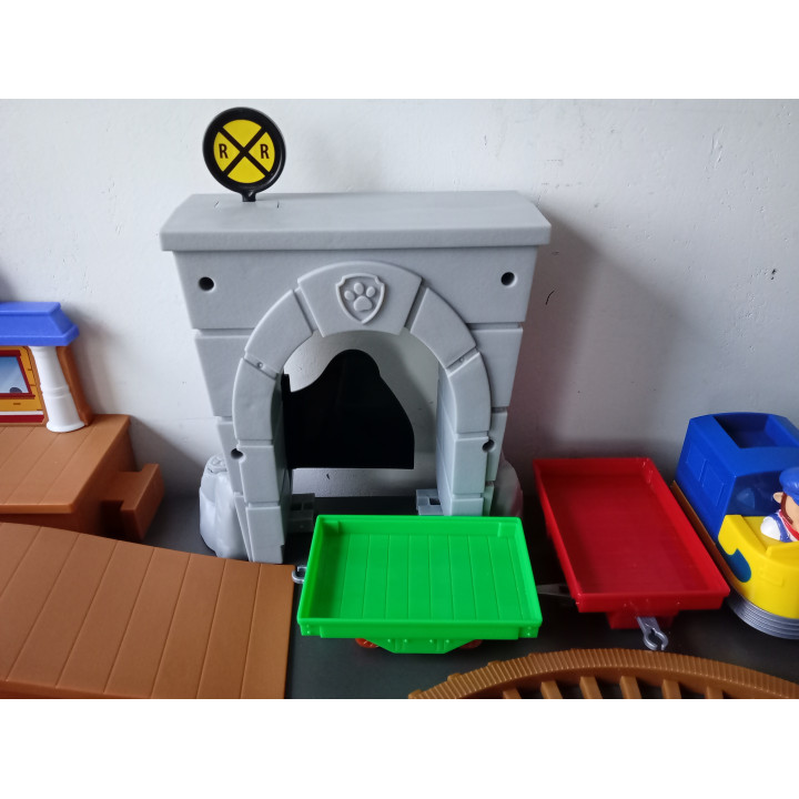 Paw Patrol treinbaan set met rails, trein en accessoires