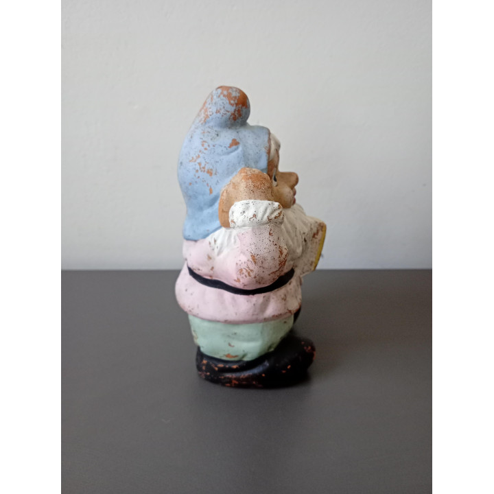 Vintage kabouter beeldje met boek