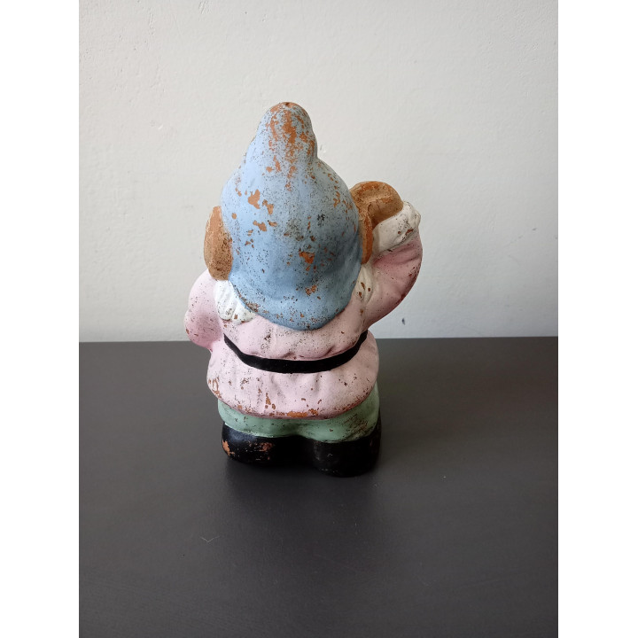 Vintage kabouter beeldje met boek