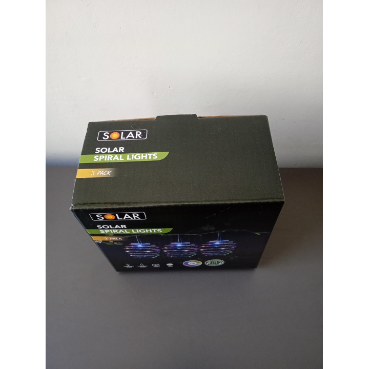 Solar spiraal verlichting set van 3 multicolor LED