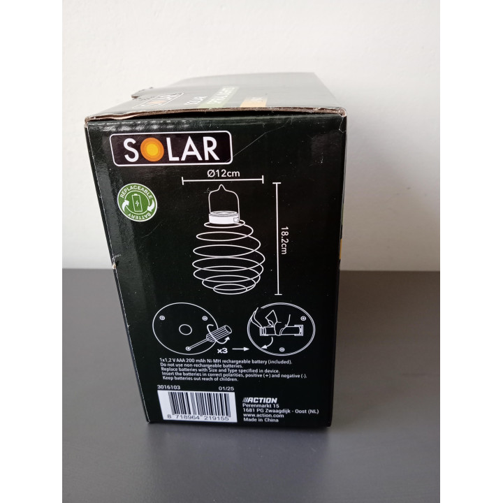 Solar spiraal verlichting set van 3 multicolor LED