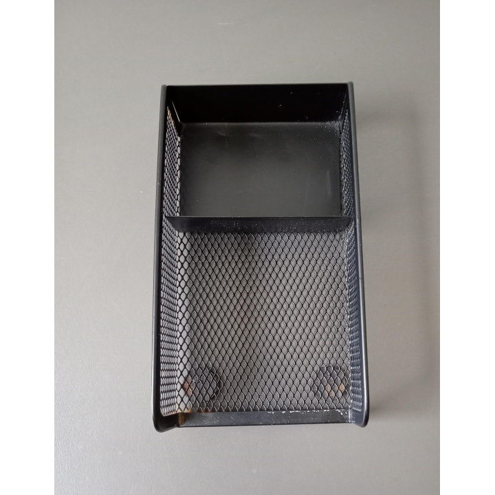 Zwarte metalen bureau organizer voor post its en paperclips