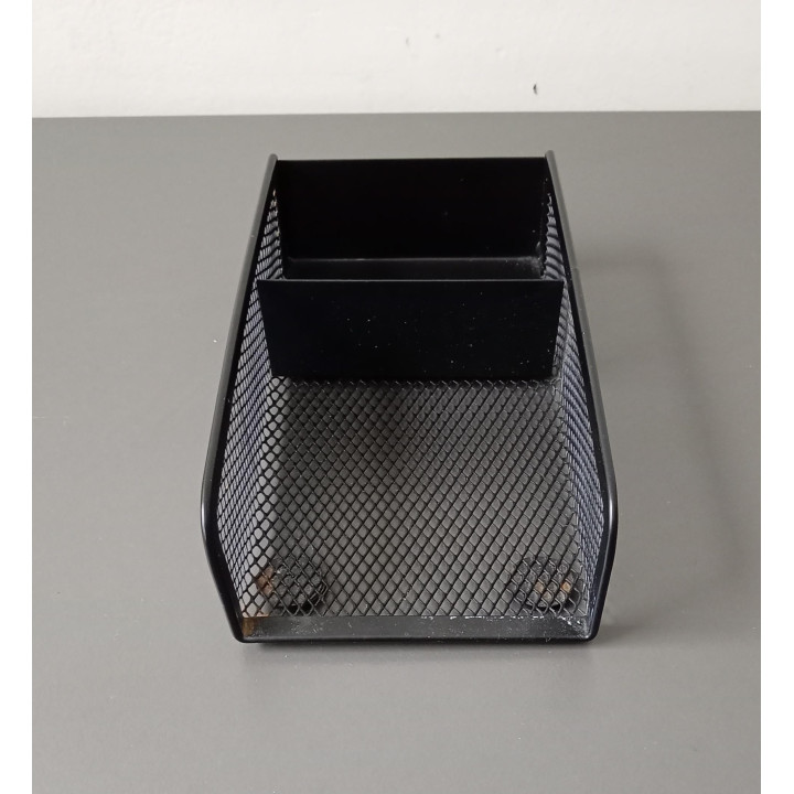 Zwarte metalen bureau organizer voor post its en paperclips