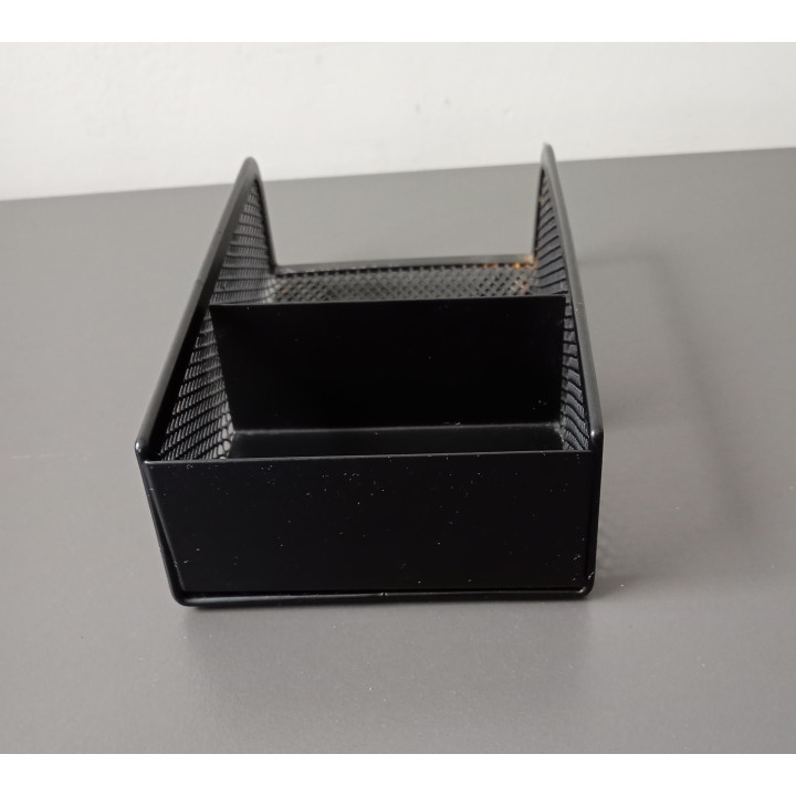 Zwarte metalen bureau organizer voor post its en paperclips