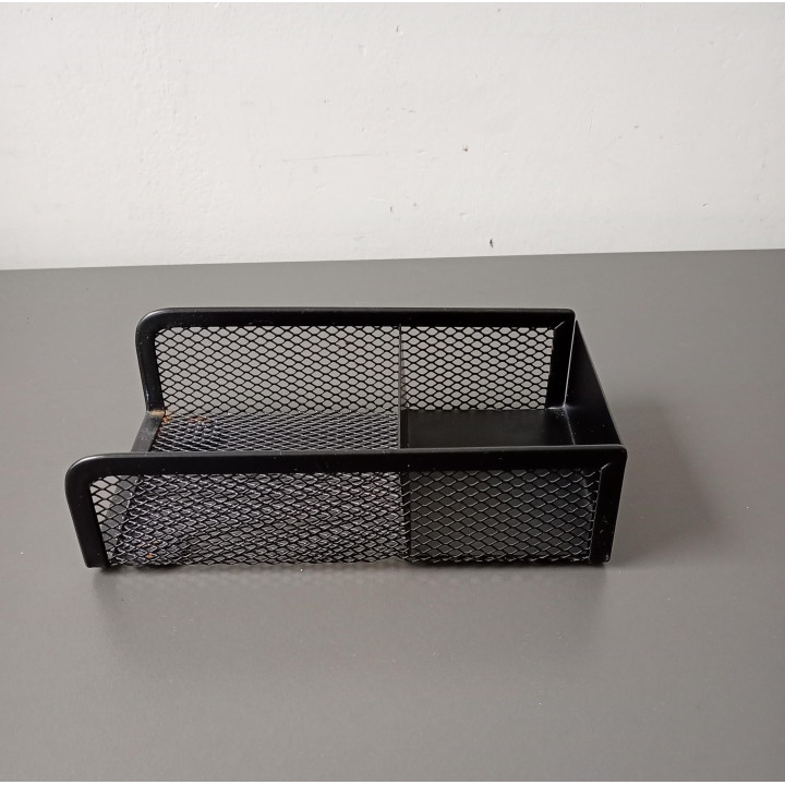 Zwarte metalen bureau organizer voor post its en paperclips