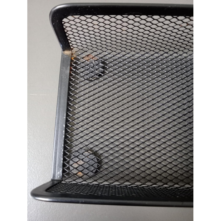 Zwarte metalen bureau organizer voor post its en paperclips