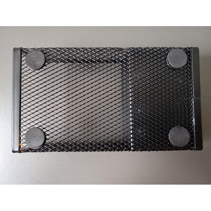 Zwarte metalen bureau organizer voor post its en paperclips