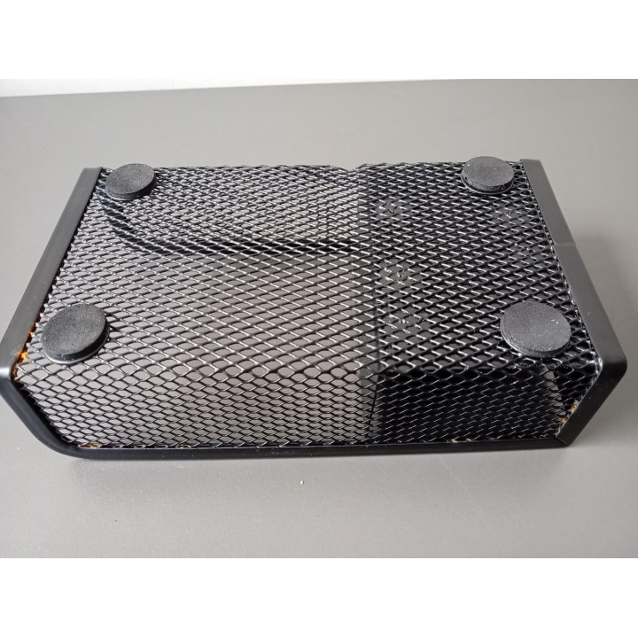 Zwarte metalen bureau organizer voor post its en paperclips
