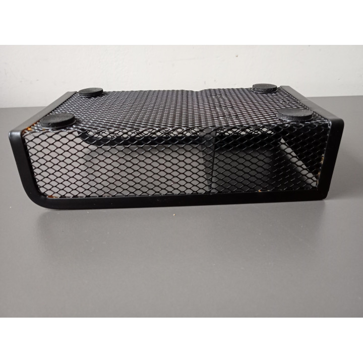 Zwarte metalen bureau organizer voor post its en paperclips