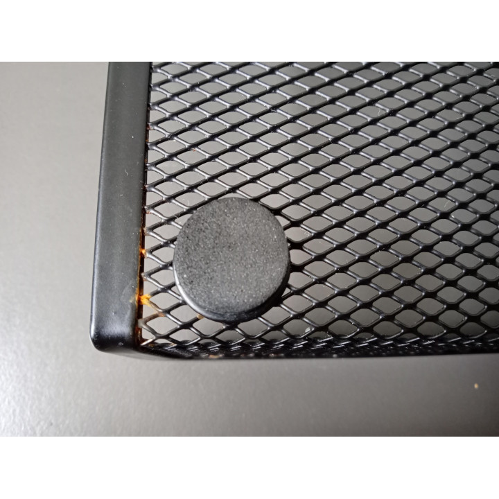 Zwarte metalen bureau organizer voor post its en paperclips