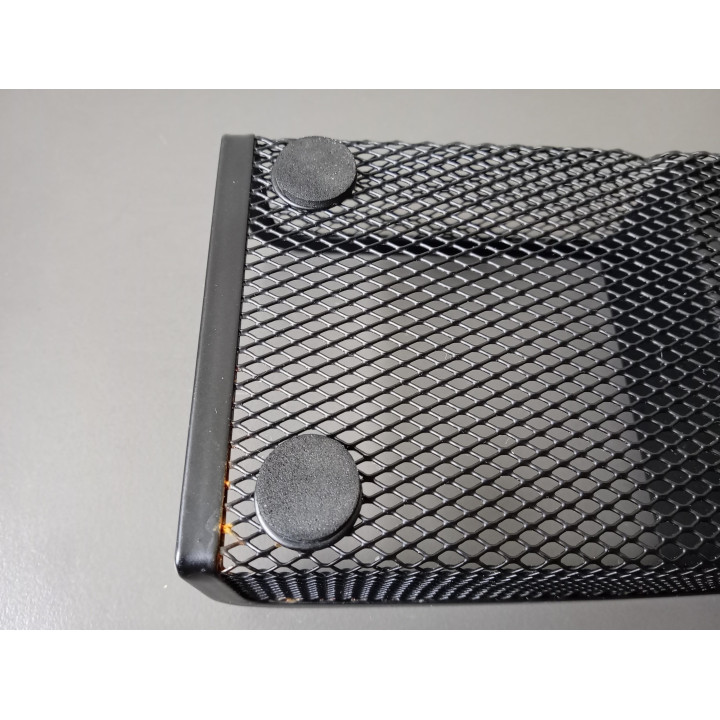 Zwarte metalen bureau organizer voor post its en paperclips