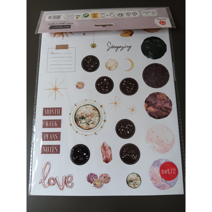 Stickerset astrologie planner | 2 vellen | Angelique’s Kringloop