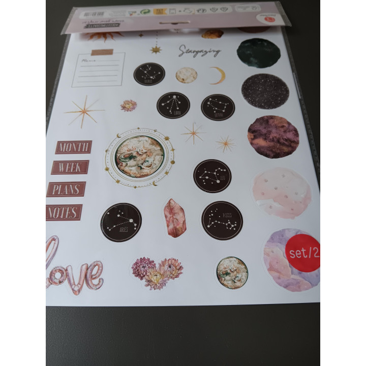 Stickerset astrologie planner | 2 vellen | Angelique’s Kringloop