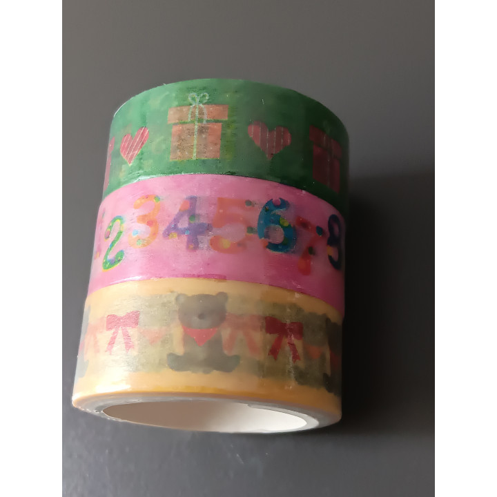 Decoratieve Washi Tape - Set van 3 Rollen