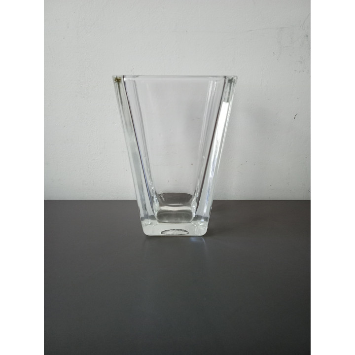 Grote glazen vaas vierkant model