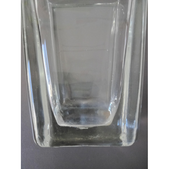Grote glazen vaas vierkant model