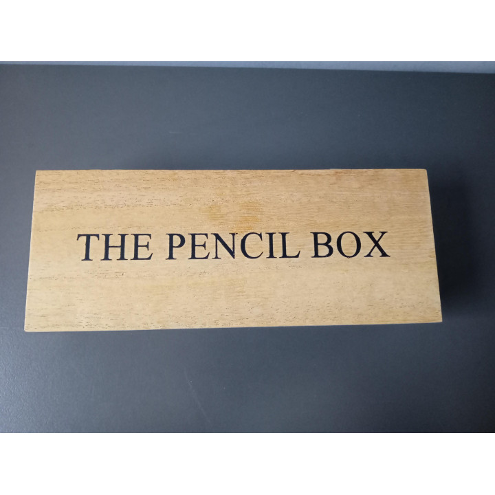 Houten opbergdoos The Pencil Box met klep