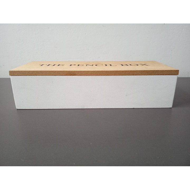 Houten opbergdoos The Pencil Box met klep