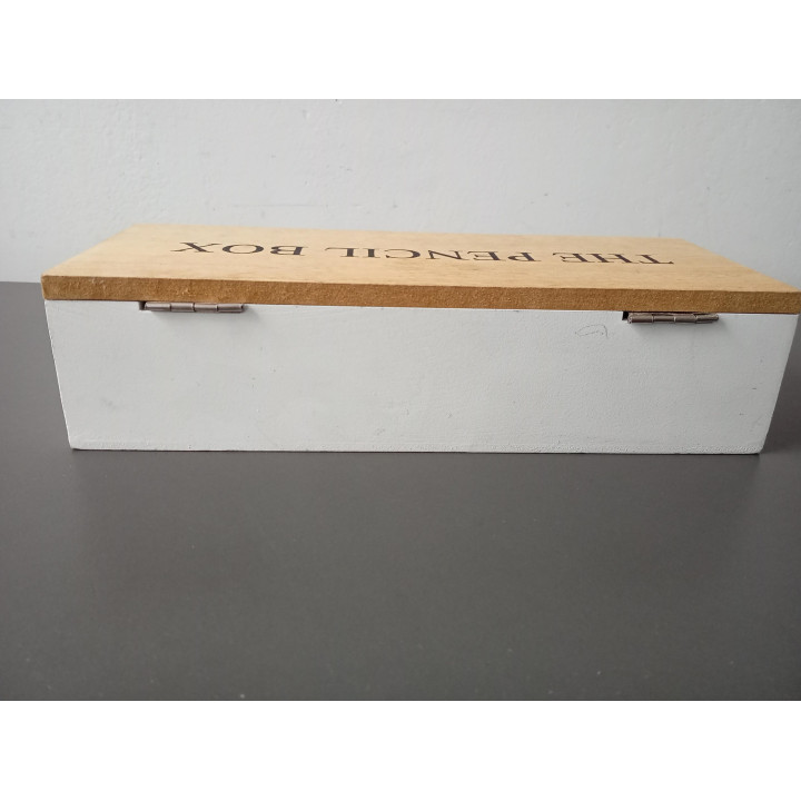 Houten opbergdoos The Pencil Box met klep