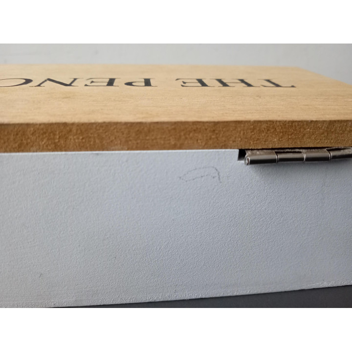 Houten opbergdoos The Pencil Box met klep