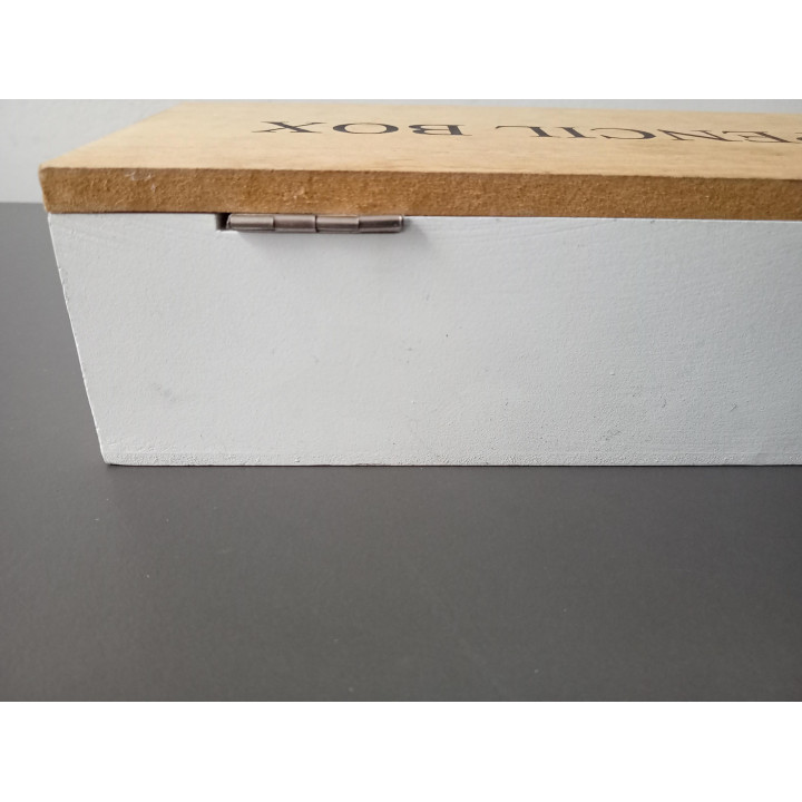 Houten opbergdoos The Pencil Box met klep