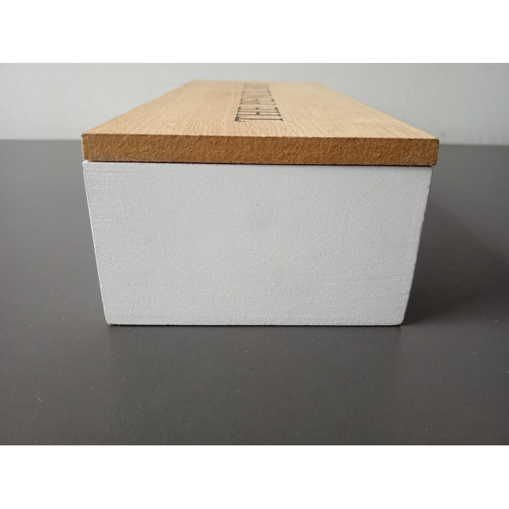 Houten opbergdoos The Pencil Box met klep