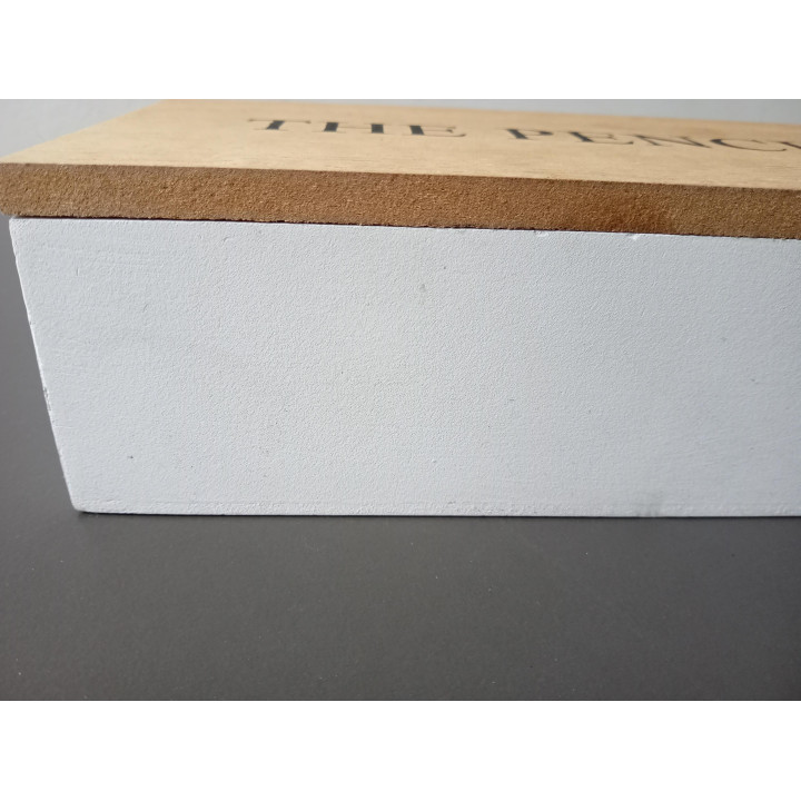Houten opbergdoos The Pencil Box met klep