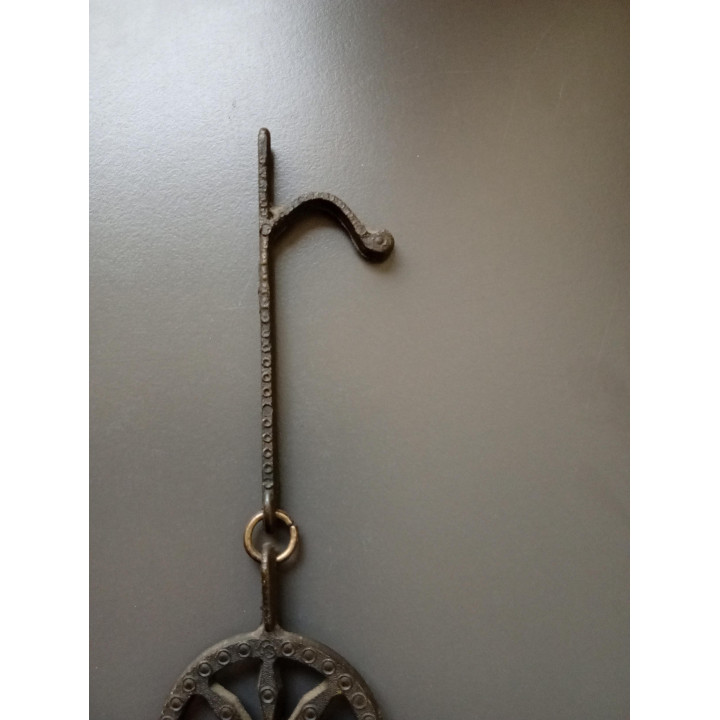 Byzantijns kruis wandhanger met kaarshouder metaal groot