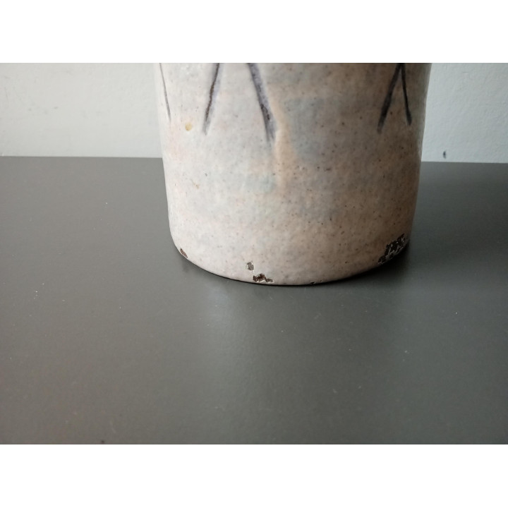Grote keramieken vaas met geometrisch patroon