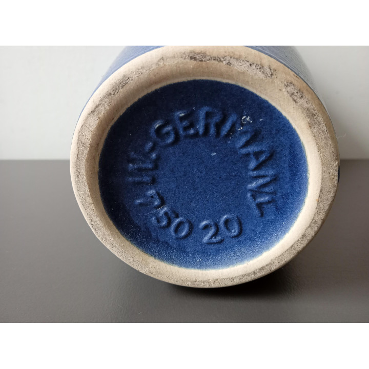 Blauwe keramieken vaas