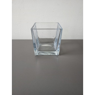 Vierkante glazen vaas compact