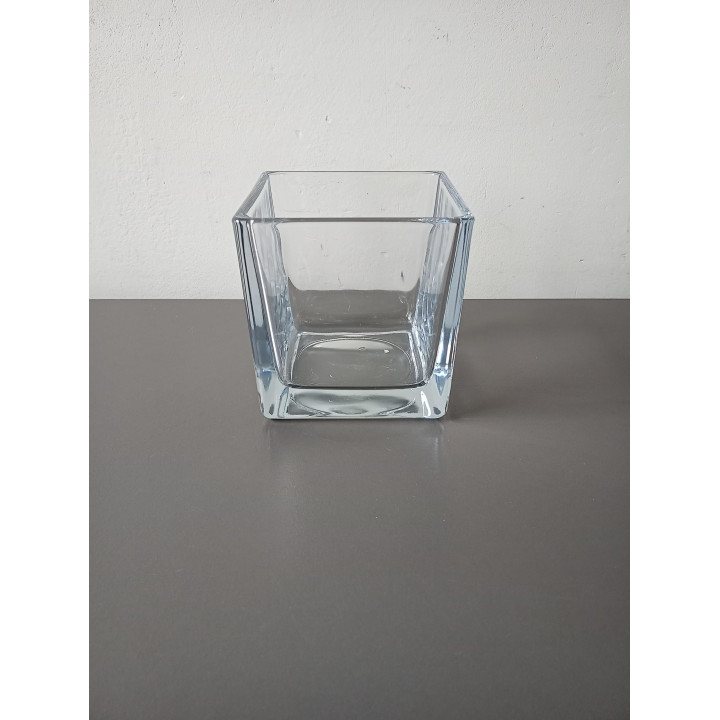 Vierkante glazen vaas compact