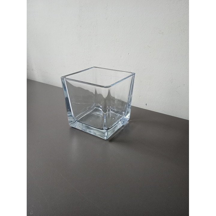 Vierkante glazen vaas compact