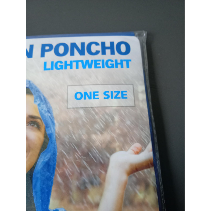 Blauwe Regenponcho Lichtgewicht One Size