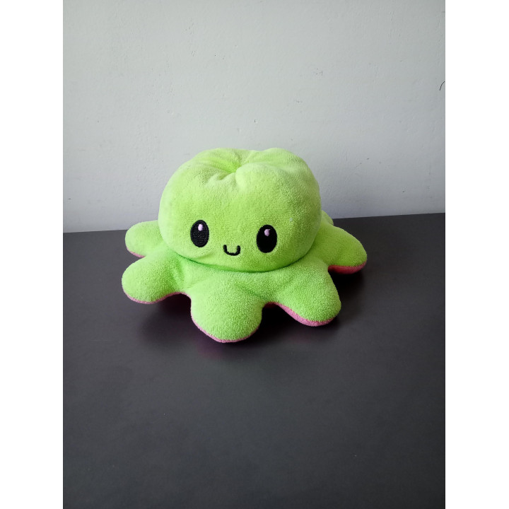Omkeerbare Octopus Knuffel Groen Roze