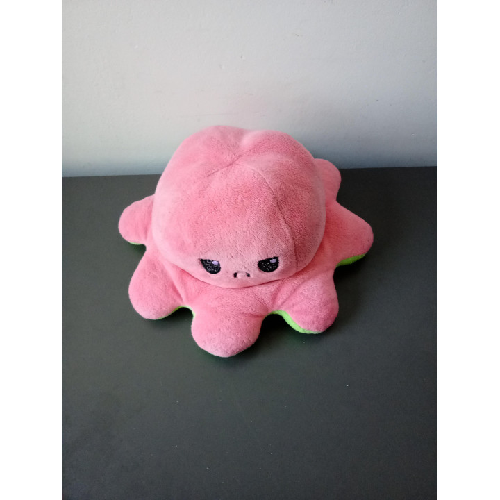 Omkeerbare Octopus Knuffel Groen Roze