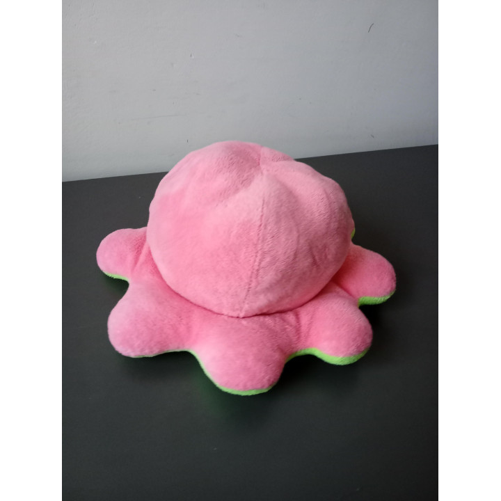 Omkeerbare Octopus Knuffel Groen Roze