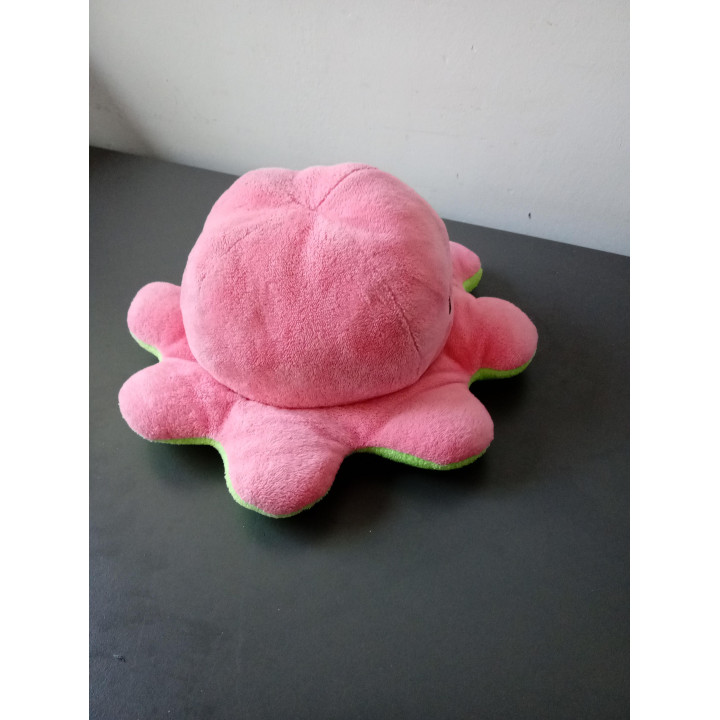 Omkeerbare Octopus Knuffel Groen Roze