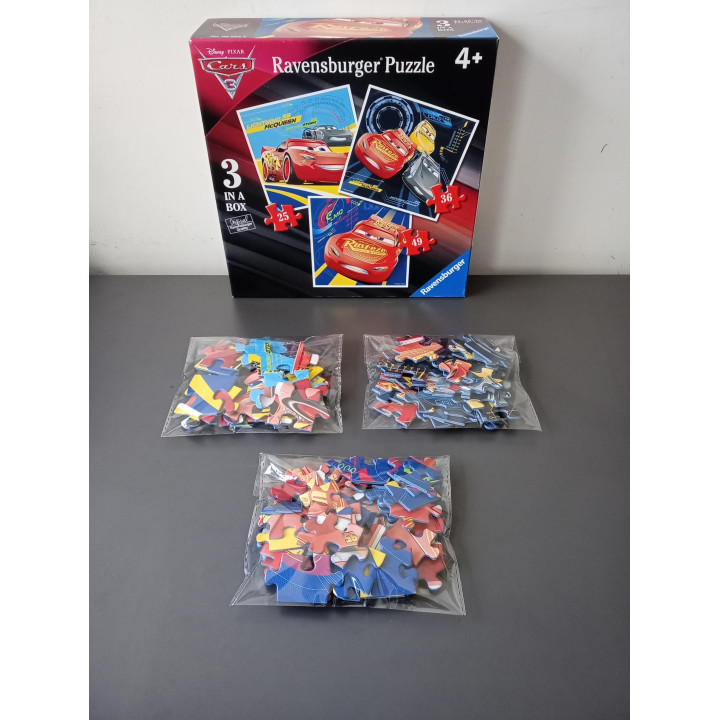 Ravensburger Cars 3 puzzel set 3 in 1 (25 36 49 stukjes)