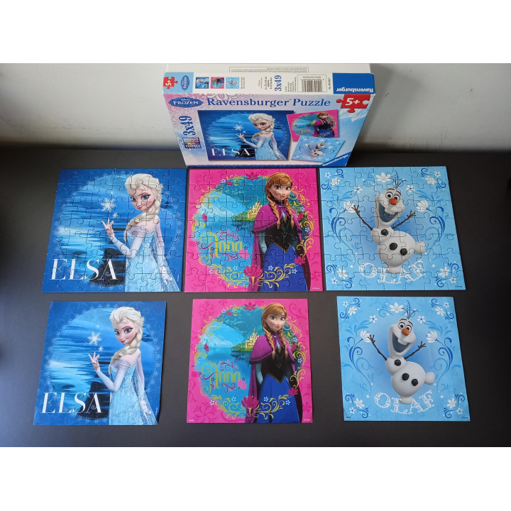Ravensburger Frozen puzzel 3x49 stukjes Elsa Anna Olaf