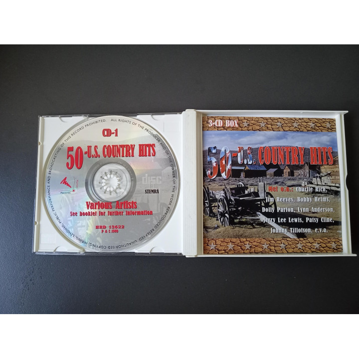 50 U.S. Country Hits 3-CD Box diverse artiesten