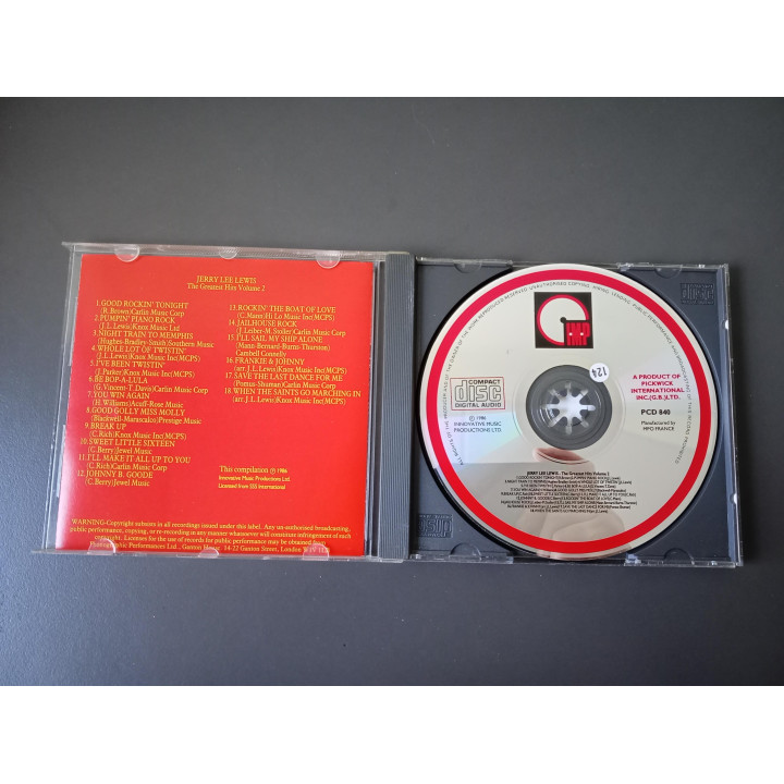 Jerry Lee Lewis The Greatest Hits Vol. 2 CD