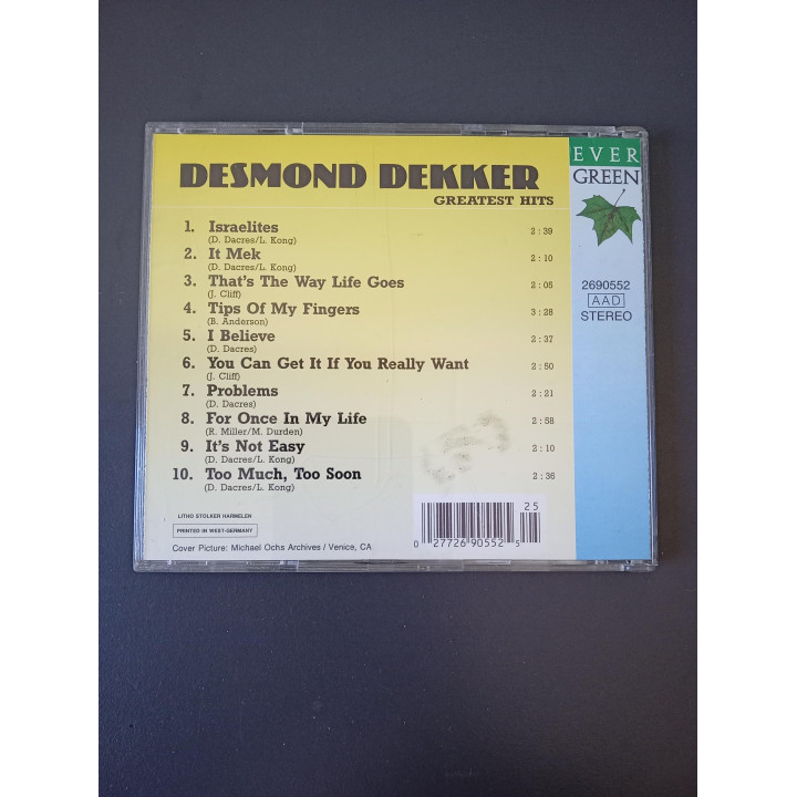 Desmond Dekker Greatest Hits CD