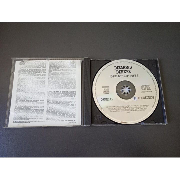 Desmond Dekker Greatest Hits CD