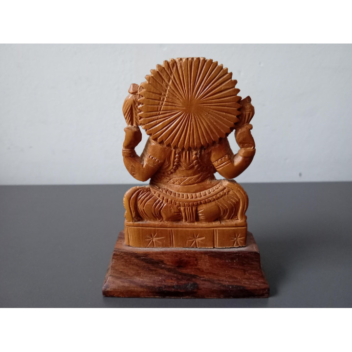 Houten Ganesha Beeld op Voet
