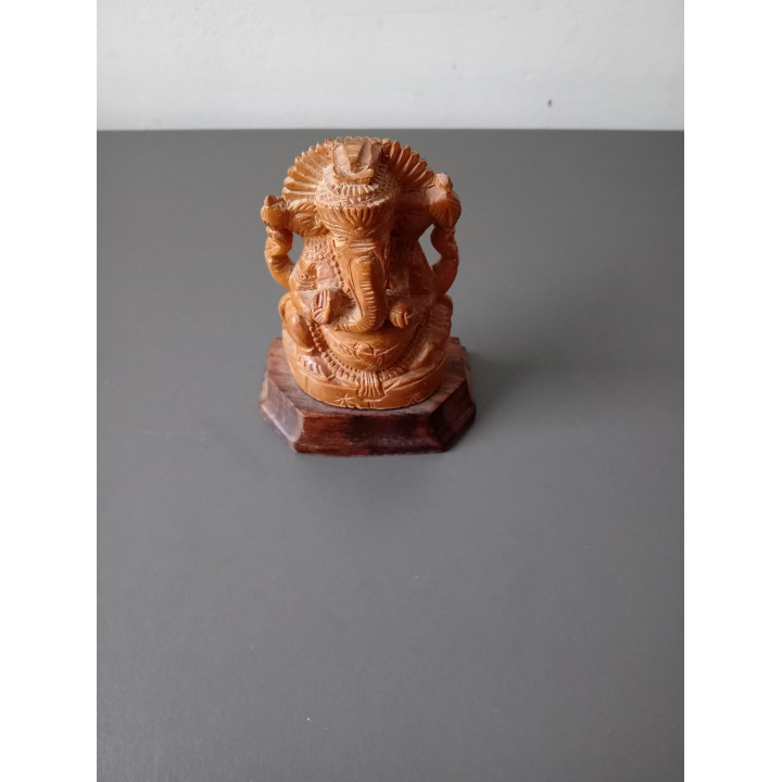 Houten Ganesha Beeld op Voet